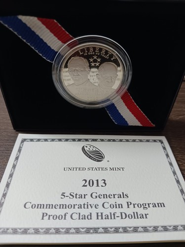 2013 Proof 5 Star Generals - Commemorative Half Dollar - Picture 3 of 4