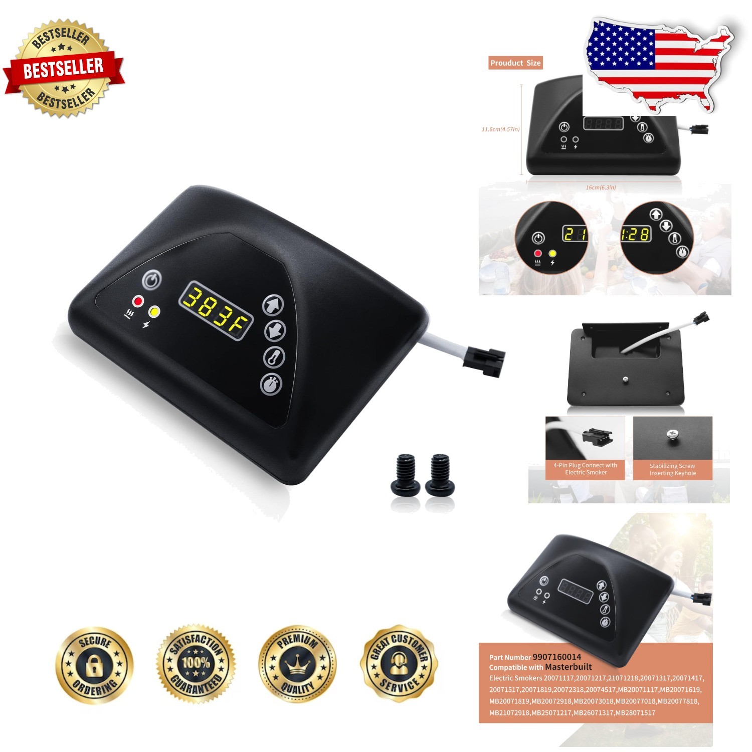 High-Quality Digital Smoker Thermostat, Easy Operation, MB E