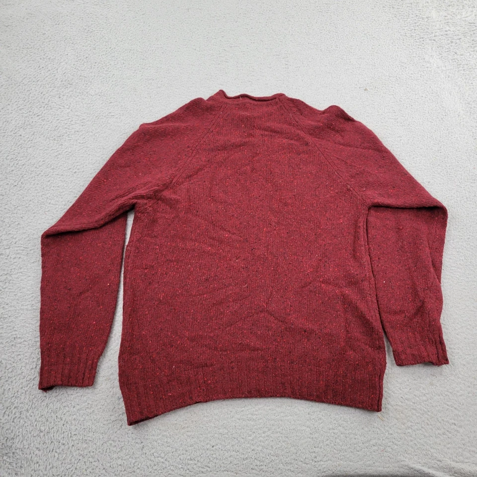 Suéter masculino J. Ashford novo de lã vintage pequeno feito na Itália pulôver vermelho - Imagem 2 de 4