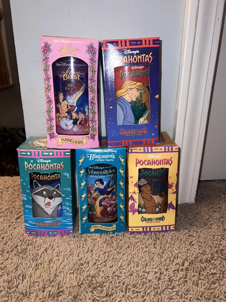 Lote de 5 vasos de colección Burger King Walt Disney 1994 nuevos en cajas Foto 2 de 4