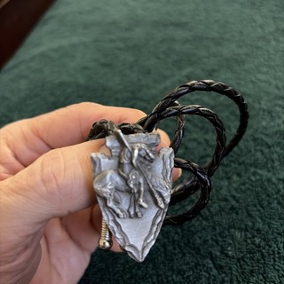 Vintage 1988 Siskiyou Pewter End of the Trail Arrowhead Bolo Tie Oregon USA