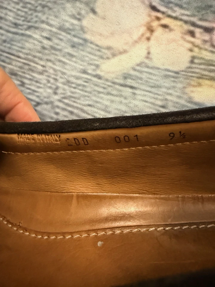 Zapatos mocasines de gamuza negros plateados PRADA para hombre Reino Unido 8,5 EE. UU. 9,5  Foto 3 de 4