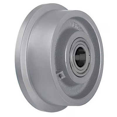 Single Flange Track Wheel, 3'' Wheel Dia., 1540 Lb Load Rating, Cast Iron, Spk