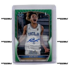 2022-23 Bowman U Chrome - Green #24 Kiki Rice Rookie Auto /99 Bowman 1st