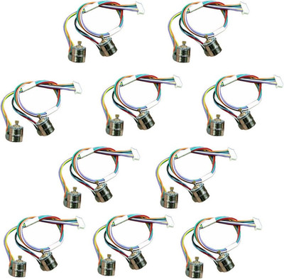10 pair 8mm Micro Stepper Motor 2-Phase 4-Wire DC 5-6V with Connection line +gea