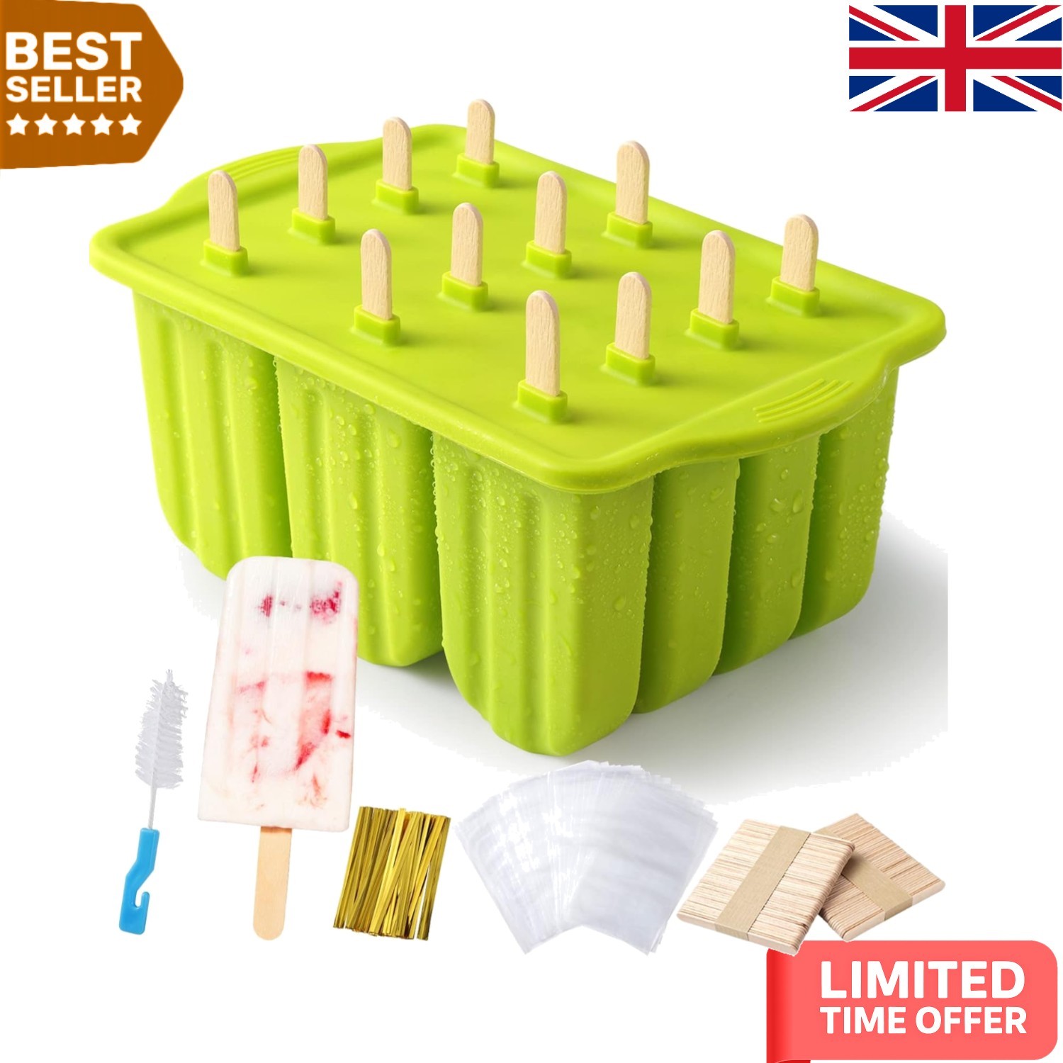 Reusable Silicone Ice Pop Moulds Set - Perfect for Healthy Family Treats