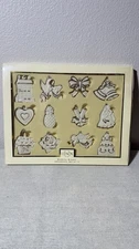 Lenox Wedding Wishes Set of 12 Porcelain Ornaments w/ Box – Gold Trim, No Chips