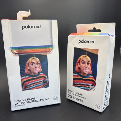 Polaroid Hi Print 2x3 Pocket Photo Printer W/ 2/3 Paper Cartridge(20sheets)