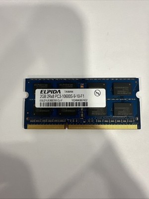 Elpida 2GB SO-DIMM DDR3 1333 (PC3 10600) Memory (EBJ21UE8BDS0DJF)