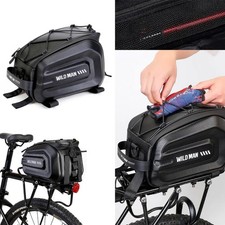 Borsa portapacchi posteriore guscio rigido bici 4L sedile posteriore valigia coda borsa con striscia riflettente