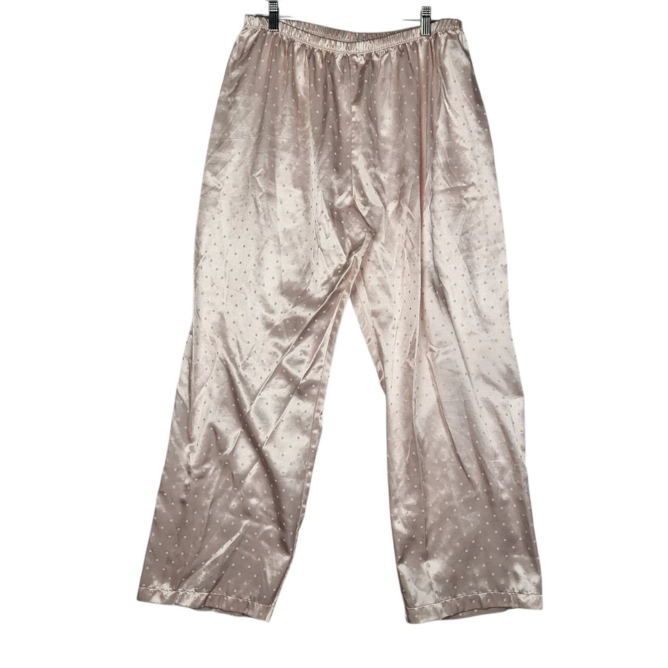 Juego de Pijama Heavenly Bodies Miss Elaine Grande Rosa Lunares Sedoso Pierna Ancha Foto 2 de 4