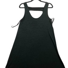 Gap Knit Dress Womens XS Black Sleeveless Flare Split Bottom