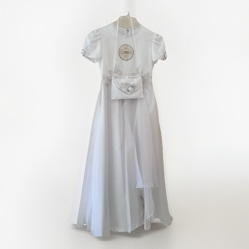 tolles Kommunion Kleid in weiß Größe 140 mit Bolero - Bild 1 von 11
