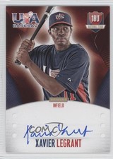 2014 USA Baseball Box Set 18U National Team Signatures Xavier Legrant Auto 0x1