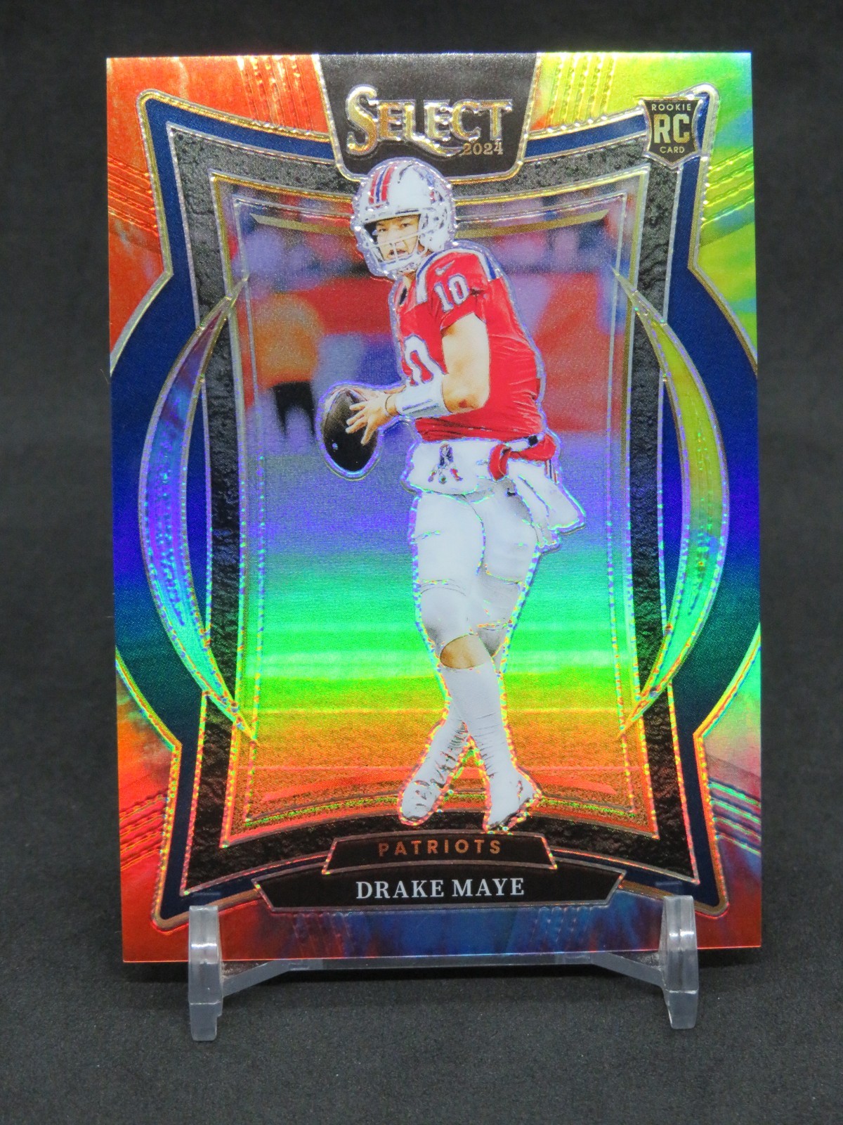2024 PANINI SELECT DRAKE MAYE ROOKIE RC CONCOURSE TIE DYE /25 PATRIOTS NP4