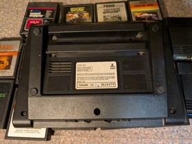 Atari 7800 Console With 16 Games Tested Defender  Space Invaders Xevious