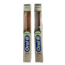 Oral B Sulcus 2 Row Brush Toothbrush Adult Vintage 1989 Lot of 2 Made In USA