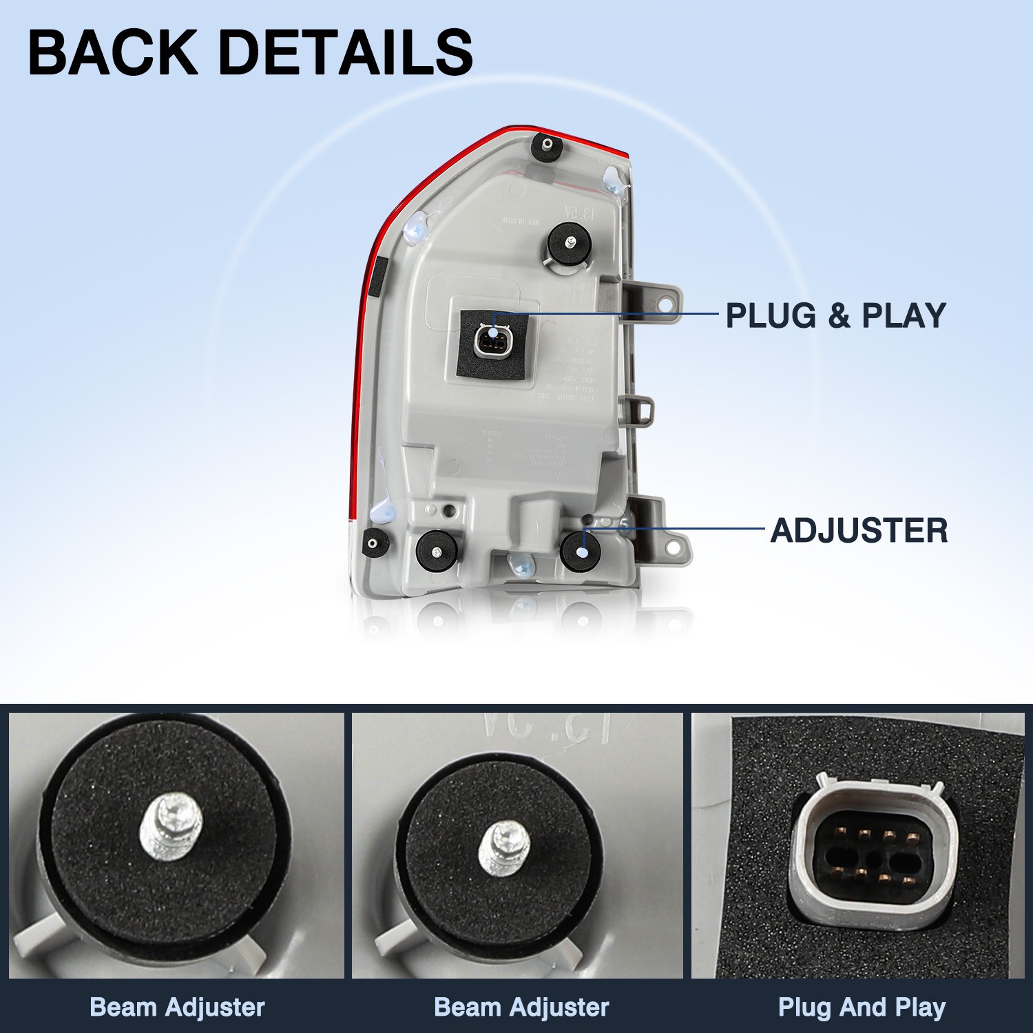 For 2015-2023 Chrysler 300 Full LED Tail Light Red Smoke Brake Lamp Pair LH+RH