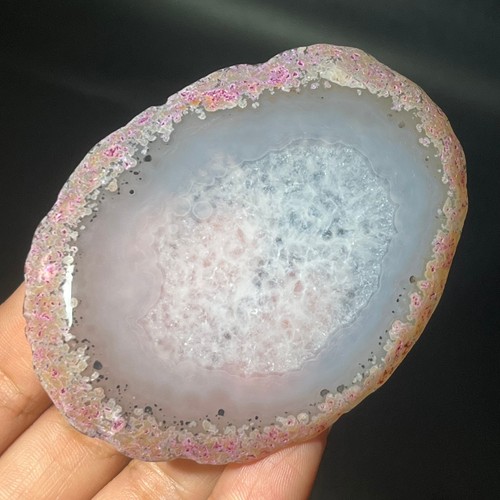 48G Natural Beautiful Agate Geode Druzy Slice Extra Large Gemstone - Picture 2 of 21