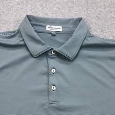 Peter Millar Polo Shirt Men's 2XL XXL Green Stripe Summer Comfort Golf Stretch