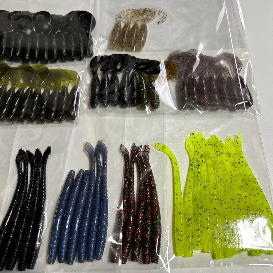 Gary Yamamoto 4 Grubs Cut Tail Senko 101 Pieces Bass Fishing Retirement Set - Image 4