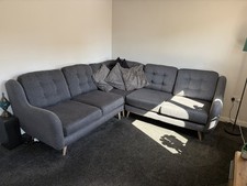 French Connection Corner Sofa New Camden Grey Fabric