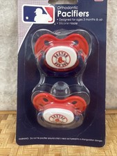 2 Pack Pacifiers Boston Red Sox MLB Orthodontic New BPA Free Factory sealed New