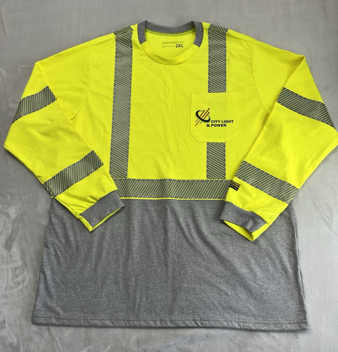 Menchmark FR Hemd Herren 2XLYellow Flame Resistant CAT2/NFPA2112 Reflexstreifen