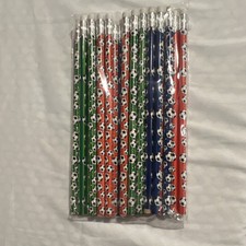 Childrens Soccer Ball Pattern Pencils Green R...