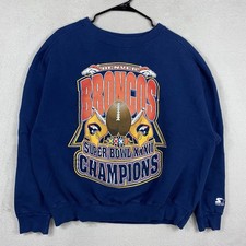 Vintage Starter Denver Broncos Super Bowl XXXII Crewneck Sweatshirt Men s XL NFL