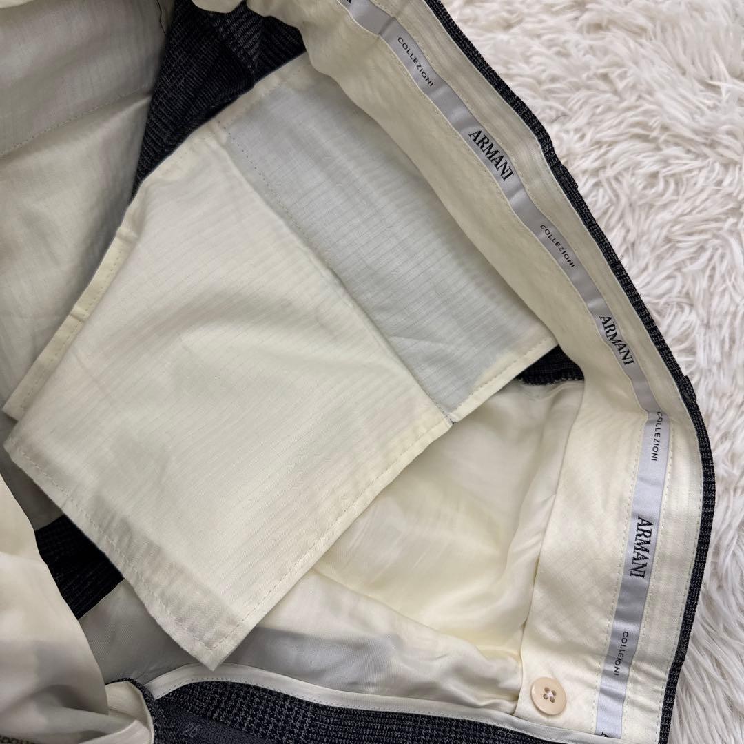 Armani dark gray check pattern top and bottom set - image 14