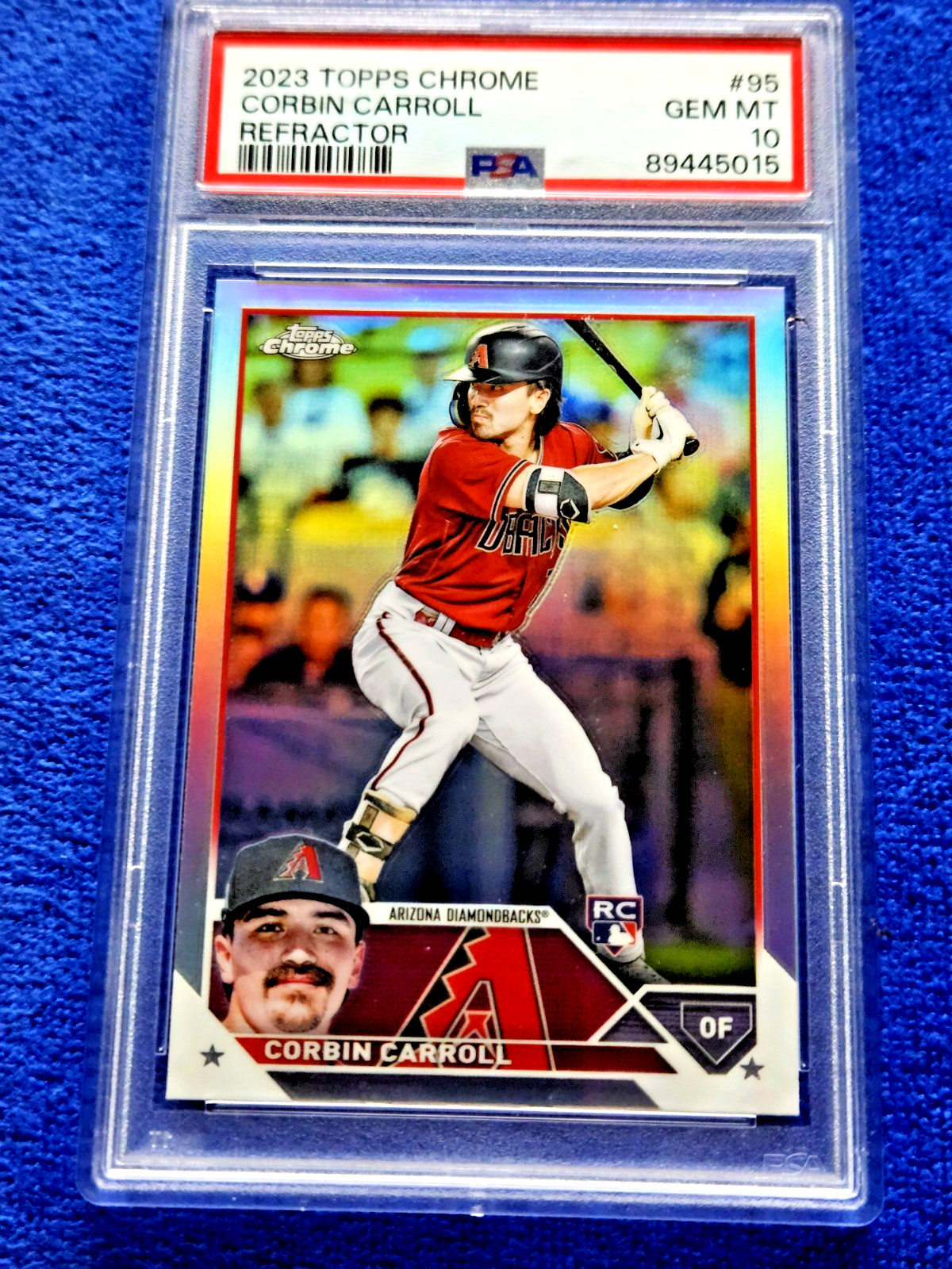 2023 Topps Chrome Refractor RC Corbin Carroll Rookie #95 PSA 10 GEM 💥💥 view 6