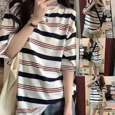 T-shirt donna Y2K moda manica corta casual per casa vacanze vacanze