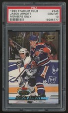 1993-94 Topps Stadium Club Jason Arnott RC Debut Members Only #345 PSA 10