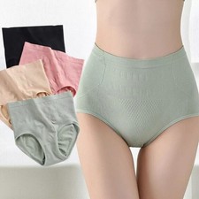 5 Pack Lot Womens High Waist Panties Underwear Full Coverage Tummy Control Brief