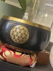Tibetan Medium Size Singing Bowl Complete Set Flower of Life ~ For Meditation