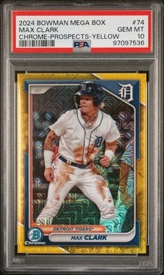 2024 Bowman - Chrome Prospects Max Clark #BCP-74 Yellow Mojo
