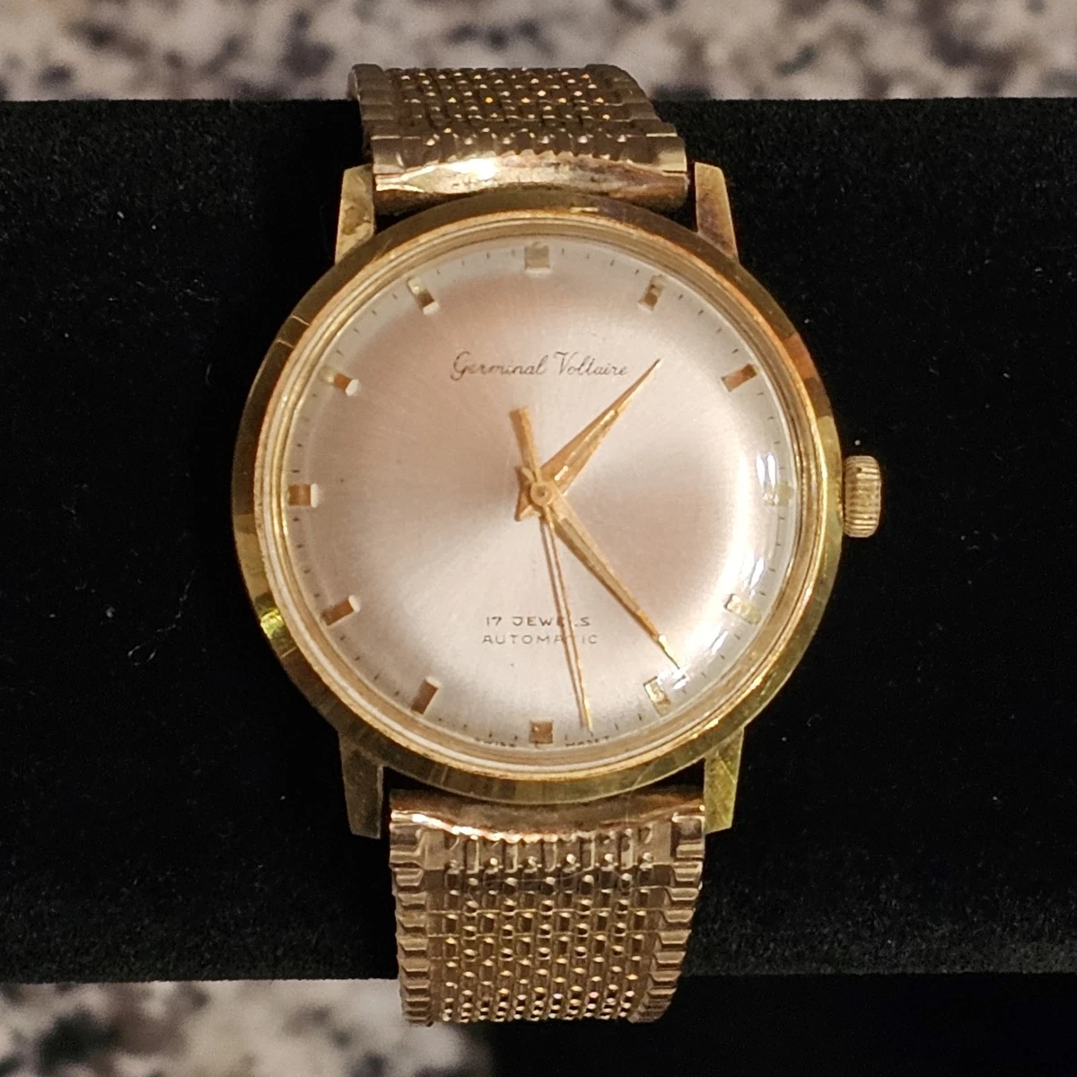 Works VTG Germinal Voltaire 17J Swiss Manual Wind Ladies Watch Gold Tone FIT 5in Germinal Voltaire 17 jewels vintage rare Swiss made  main image 2