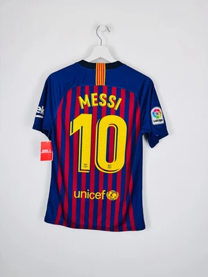 MAILLOT DE FOOTBALL BARCELONE 2018/2019 DOMICILE - LEO MESSI #10 (S) - Photo 1/4