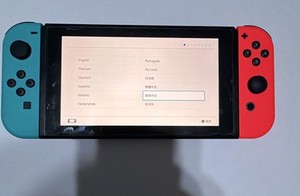 Nintendo Switch 32GB Console Neon Blue/Red Joy-Con V1 FOR PARTS NOT WORKING