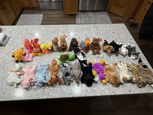 Vintage TY Beanie Baby Beanie Buddy Lot Collection Stuffed Animals (27) Items