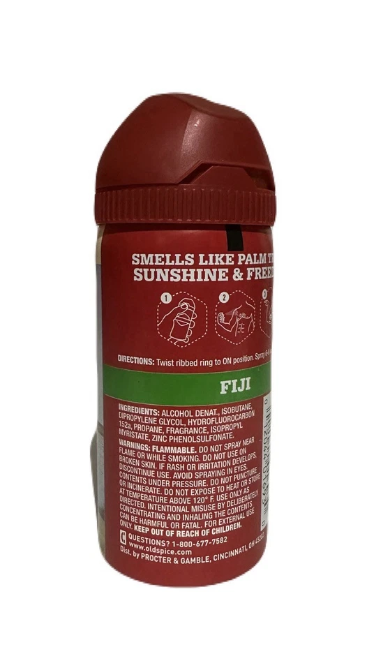 Spray corporal Old Spice Fresh Collection Fiji para hombre 4 oz / 113 g nuevo Foto 2 de 3