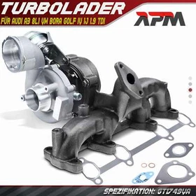 Turbolader für Audi A3 8L1 VW Bora Golf IV 1J Skoda Octavia I Seat Leon 1.9 TDi