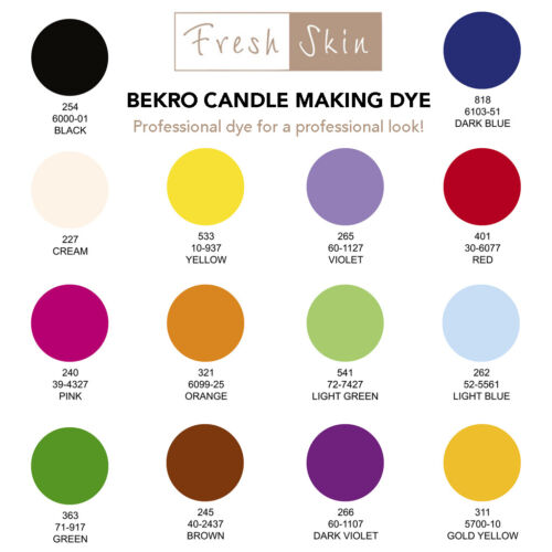 Bekro Candle Making Dye - Pure Wax Chips/Flakes Dyes - Great Colours For Candles - Afbeelding 1 van 22