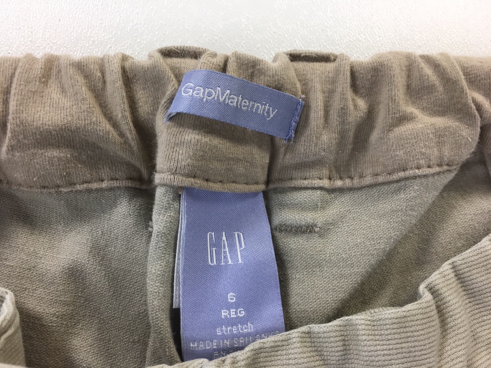 Womens Gap Maternity Corduroy Pants Tan Adjustable Wa… Gem