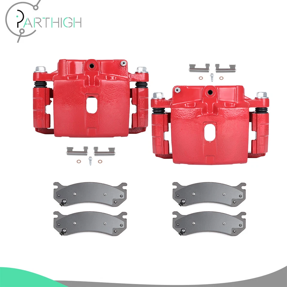 2x Pinzas de freno delanteras + 4x Pastillas de cerámica para Chevrolet Avalanche 1500 2002-2006 Foto 3 de 4