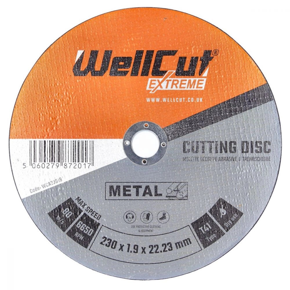 Wellcut 230mm 9 Inch Cutting Disc 1.9mm Thickness For Angle Grinder