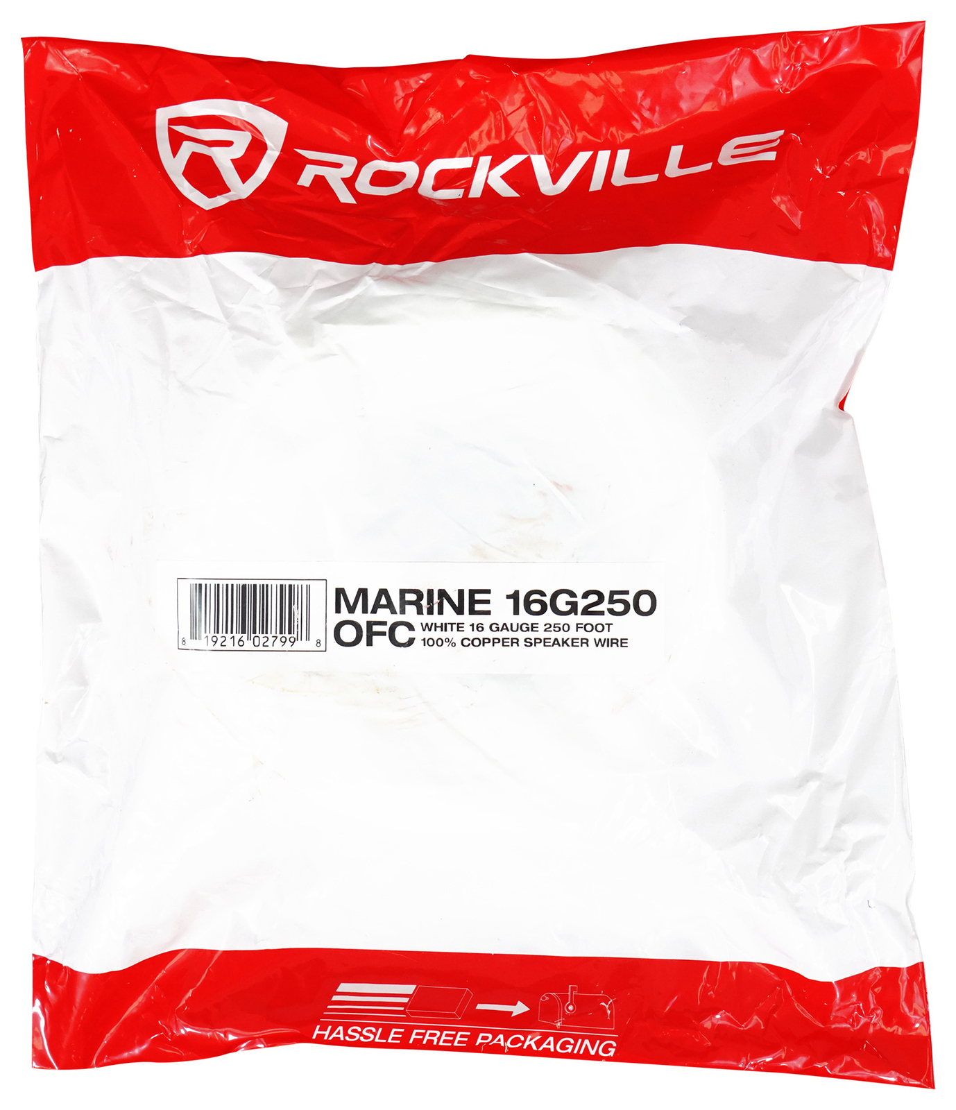 Провод динамика Rockville MARINE 16G250 OFC 16 калибра 250 футов из 100 меди белого цвета