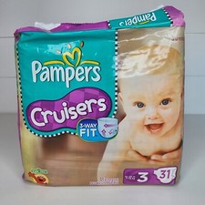 Vtg Pampers Cruisers Size 3 Diapers Pack Of 31 Collectible 2011 Sesame Street