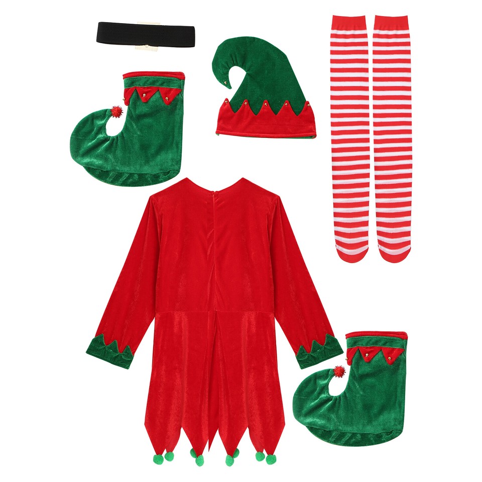 Womens Dresses With Hat Stocking Theme Party Fancy Dress Up Cosplay